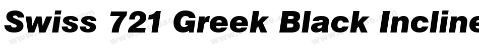 Swiss 721 Greek Black Inclined BT字体转换
